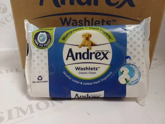 BOX OF APPROX 12 PACKS OF ANDREX WASHLETS