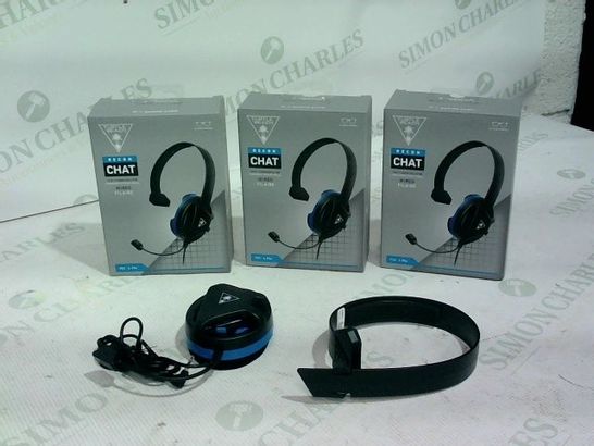 3 X TURTLE BEACH RECON CHAT WIRED HEADSET PS4 
