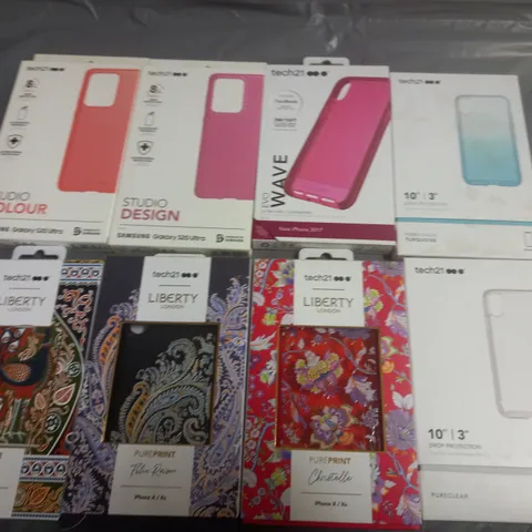 LOT OF APPROXIMATELY 120 BRAND NEW TECH21 MOBILE PHONE CASES 