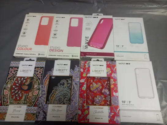 LOT OF APPROXIMATELY 120 BRAND NEW TECH21 MOBILE PHONE CASES 