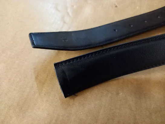 LOT OF 2 DESIGNER BLACK METAL BELTS