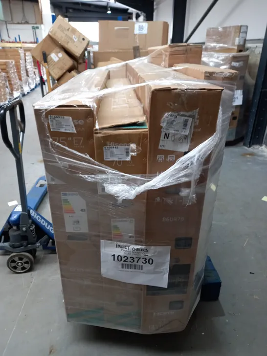 PALLET OF ASSORTED DAMAGED AND FAULTY TELEVISIONS TO INCLUDE SAMSUNG , HISENSE AND LG - COLLECTION ONLY 