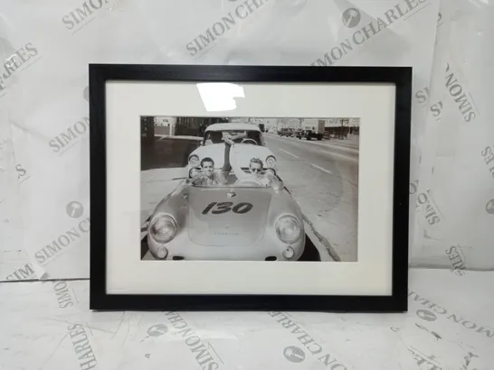 BOXED EAST URBAN HOME 'JAMES DEAN IN THE CAR THAT HE DIED 5 HOUR LATER' FRAMED PHOTOGRAPHIC PRINT