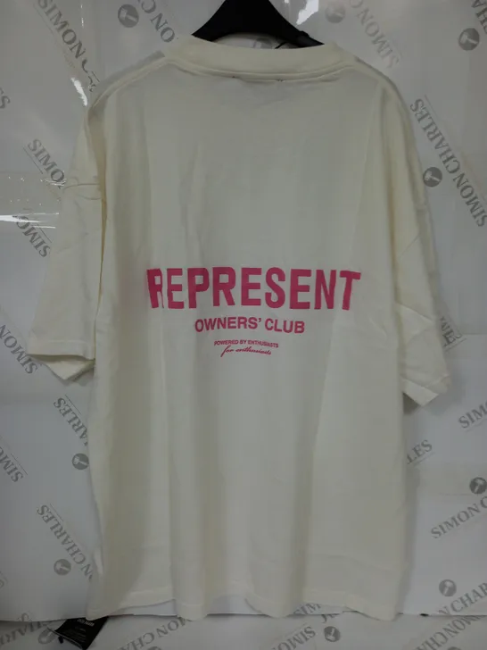 REPRESENT OWNERS CLUB T-SHIRT IN WHITE - WHITE - LARGE