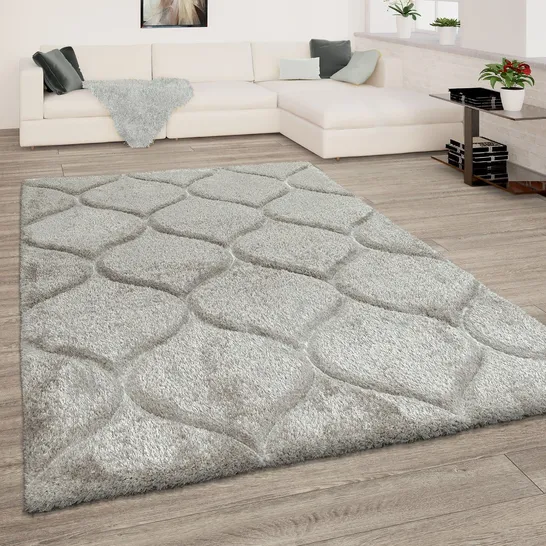 BRAND NEW BAGGED PACO HOME 333 RUG IN GREY - 120 x 160cm