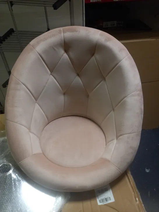 ODYSSEY VELVET LEISURE CHAIR IN PINK