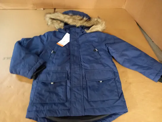 M&S BLUE KIDS COAT - 6/7 YRS