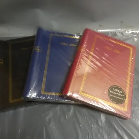 APPROXIMATELY 24 SEALED PHOTO ALBUMS, BLUE, RED AND BLACK - COLLECTION ONLY