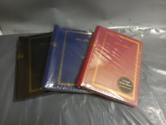 APPROXIMATELY 24 SEALED PHOTO ALBUMS, BLUE, RED AND BLACK - COLLECTION ONLY