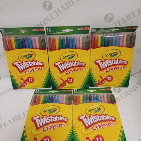 5 X BOXED CRAYOLA TWISTABLES CRAYONS 