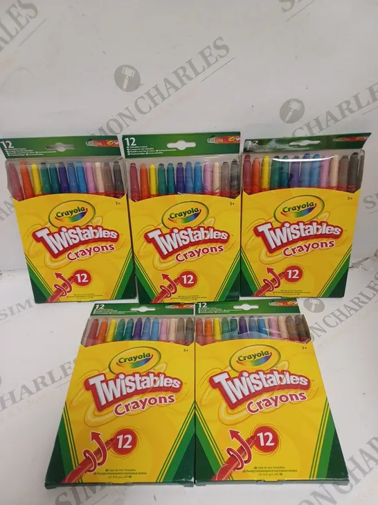 5 X BOXED CRAYOLA TWISTABLES CRAYONS 