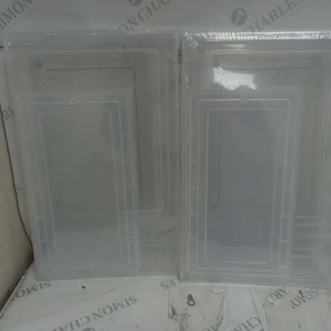 SET OF 2 CLEAR SINGLE SHOE BOXES