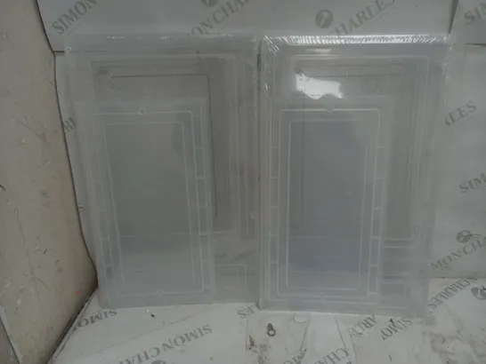 SET OF 2 CLEAR SINGLE SHOE BOXES