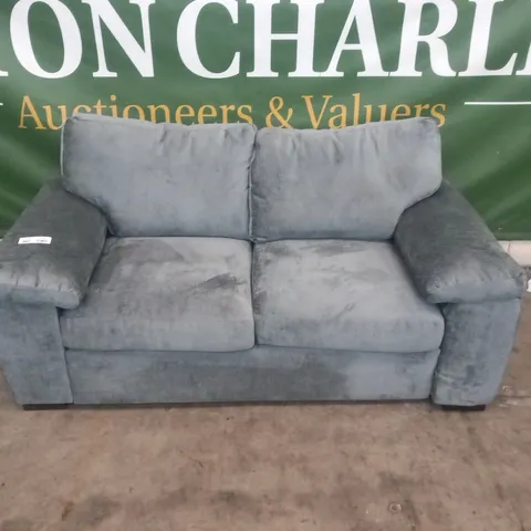 DESIGNER GREY FABRIC TWO SEATER SOFA