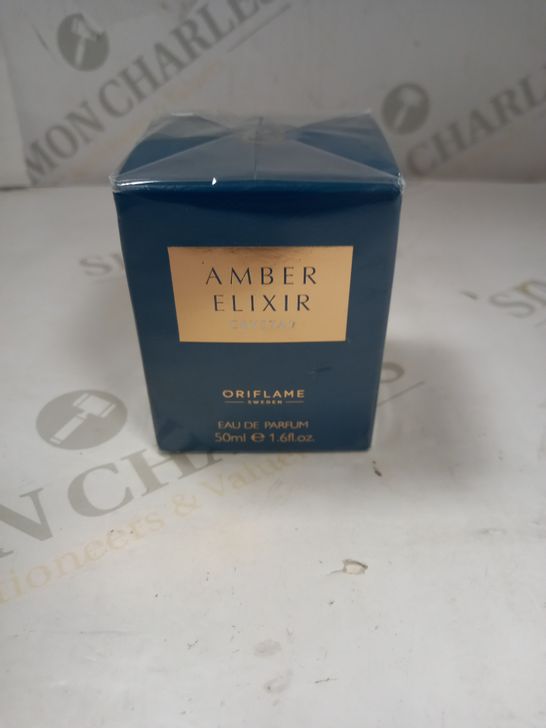 BOXED AMBER ELIXIR CRYSTAL ORIFLAME SWEDEN EAU DE PARFUM 50ML