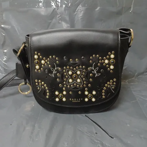 RADLEY LONDON HANDBAG BLACK WITH FAUX PEARL DETAIL