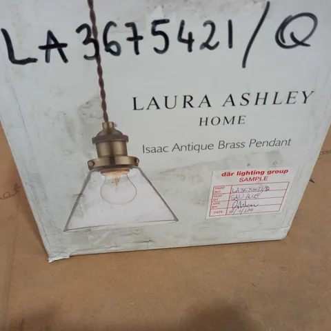LAURA ASHLEY HOME ISAAC ANTIQUE BRASS PENDANT 