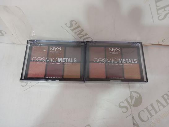 LOT OF 2 ASSORTED NYX COSMIC METALS SHADOW PALLETTES RRP £15