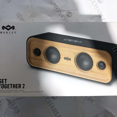 BOXED HOUSE OF MARLEY GET TOGETHER 2 PORTABLE BLUETOOTH AUDIO SYSTEM