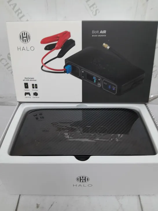 BOXED HALO AIR BOLT JUMPSTARTER KIT IN BLACK GRAPHITE COLOUR