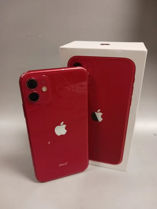 BOXED APPLE IPHONE 11 SMARTPHONE - PRODUCT RED 