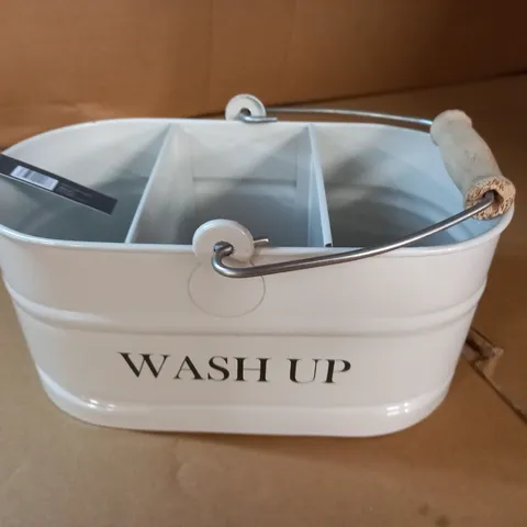 WHITE METAL WASH UP CADDY