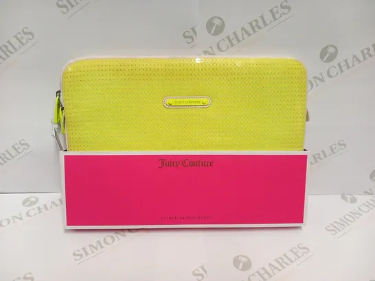 JUICY COUTURE 13 INCH LAPTOP SLEEVE ULTRA YELLOW