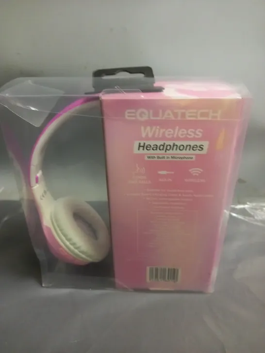 EQUATECH WIRELESS HEADPHONES WITH BUILT IN MICROPHONE PINK