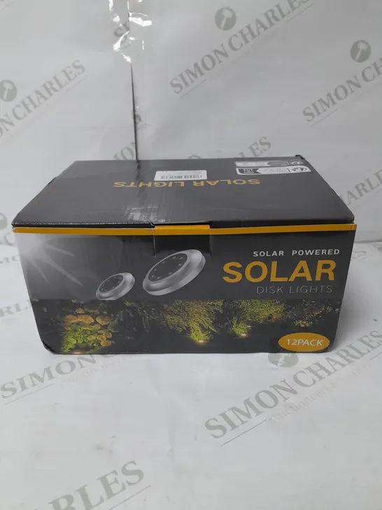 BOXED WHITELIGHT GROUND SOLAR POWERED DISK LIGHTS 