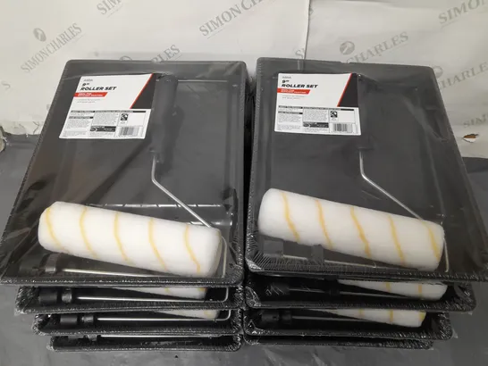 LOT OF 8 BRAND NEW 9" ROLLER SETS