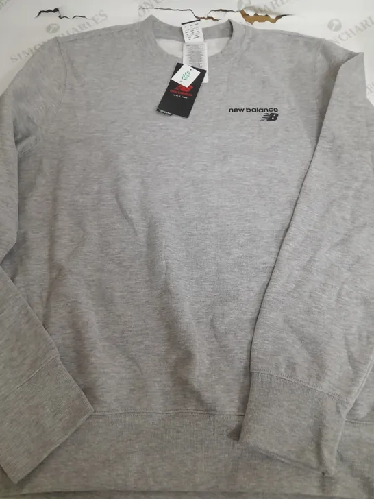 NEW BALANCE LIGHT GREY SWEATSHIRT - LARGE