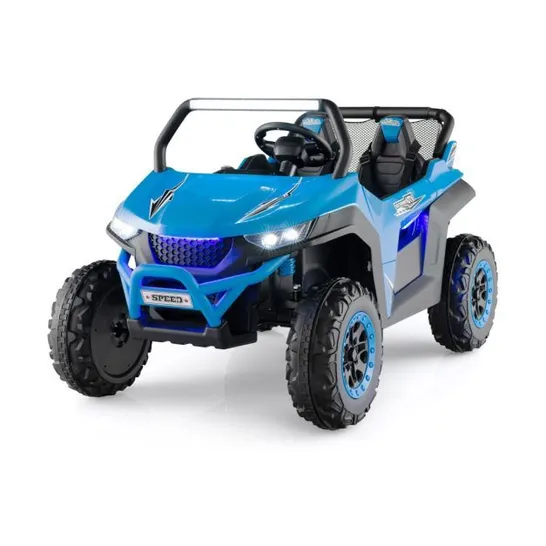 BOXED COSTWAY 12V BATTERY POWERED ELECTRIC CAR 2-SEATER KIDS RIDE ON UTV - GREEN (1 BOX)