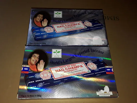 LOT OF 2 BOXES OF 12-PACK NAG CHAMPS INCENSE 