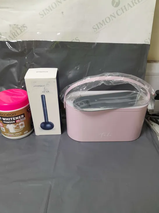 APPROXIMATELY 10 HOUSEHOLD ITEMS TO INCLUDE VANITY CASE, SMART EAR CLEANER AND LAUNDRY WHITENING POWDER