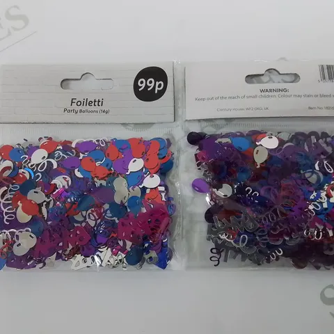 LOT OF 144 BRAND NEW 14G PACKS OF PARTY SWIRLS BALLOONS CONFETTI IN MULTI