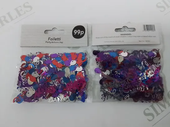 LOT OF 144 BRAND NEW 14G PACKS OF PARTY SWIRLS BALLOONS CONFETTI IN MULTI