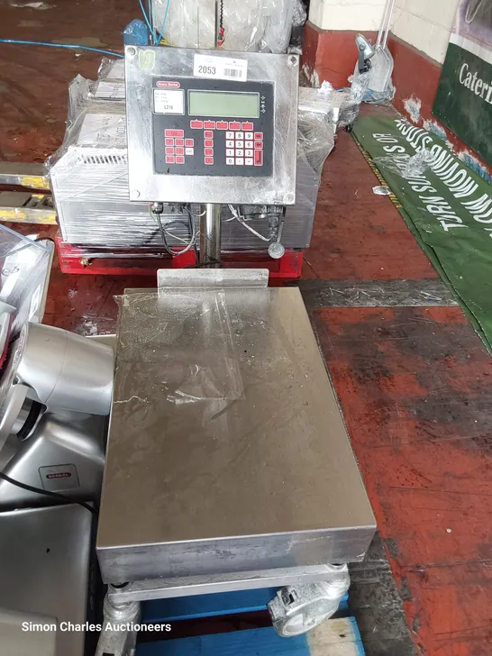 AVERY BERKEL DIGITAL SACK SCALES ON TROLLEY