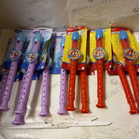 LOT OF APPROX 12 ASSORTED DISNEY RECORDERS 