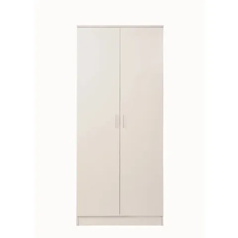 BOXED DEANDA 2 DOOR WARDROBE - WHITE (2 BOXES)