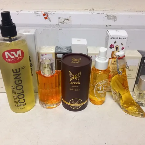 APPROXIMATELY 20 ASSORTED FRAGRANCES TO INCLUDE; COPYCAT, NM BEAUTY, FEDERICO MAHORA, ESSENS, JACEEN, ROSE MUSK, BRAZILIAN CRUSH, ABEILLE ROYALE AND ARRAN