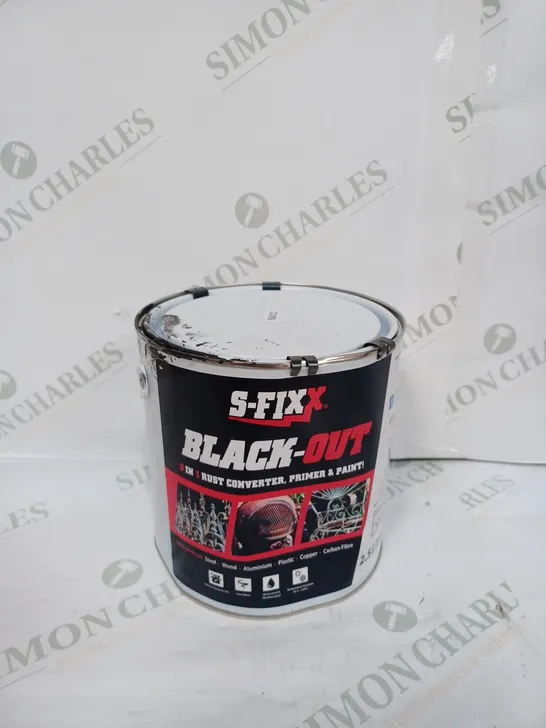 SFIXX BLACK OUT 2.5 LITRES RUST CONVERTER PAINT