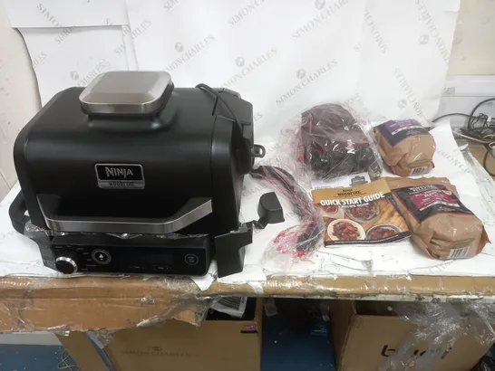 BOXED NINJA WOODFIRE ELECTRIC BBQ GRILL & SMOKER WITH AIR FRY FUNCTION OG701UKQ