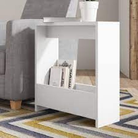BOXED BEELER SIDE TABLE- WHITE
