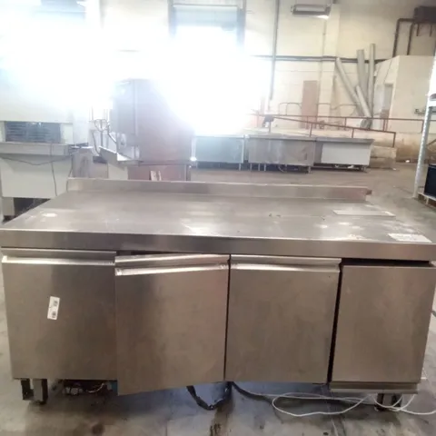 COMMERCIAL FOOD PREP STATION WITH UNDERCOUNTER FRIDGE