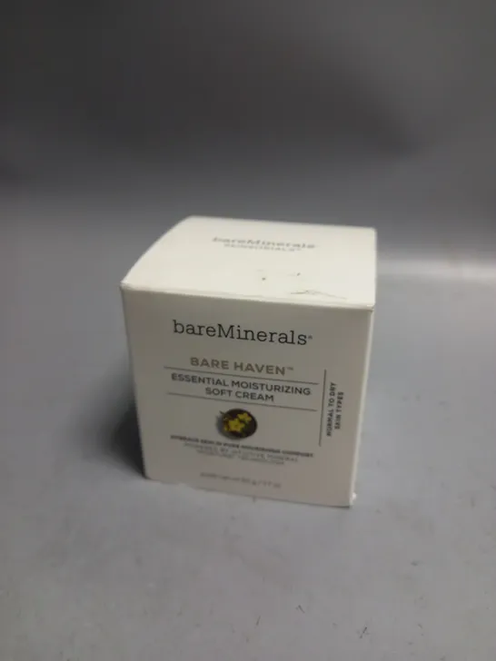 BOXED BARE MINERALS BARE HAVEN ESSENTIAL MOISTURIZING SOFT CREAM 50G