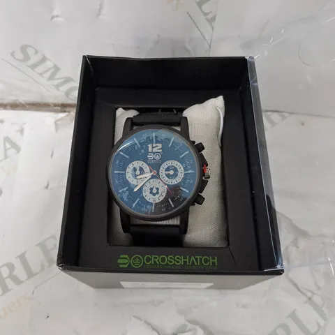 BOXED CROSSHATCH CRS53 WATCH IN BLACK/NAVY