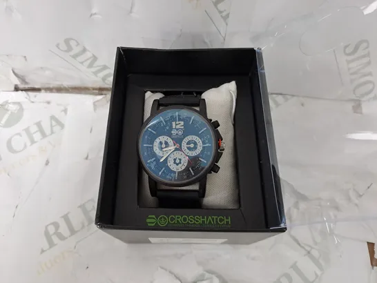 BOXED CROSSHATCH CRS53 WATCH IN BLACK/NAVY