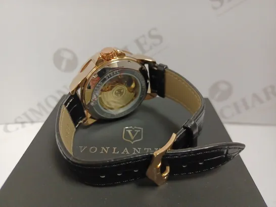 VONLANTHEN CHRONO LEATHER STRAP WATCH