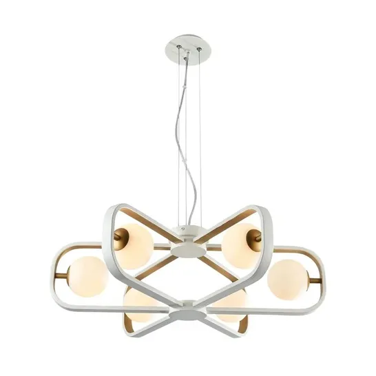 BOXED LUCREZIA 6-LIGHT SHADED CHANDELIER 