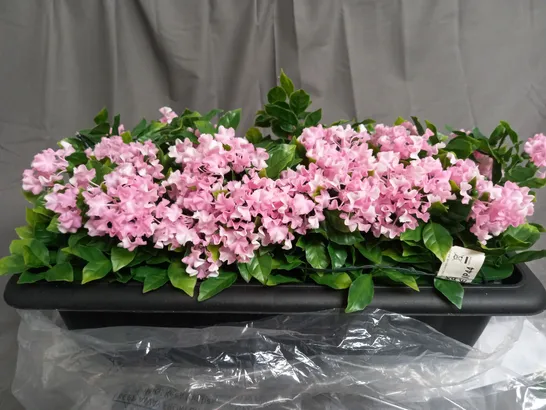 BOXED GARDEN REFLECTIONS PRE-LIT FAUX FLORAL CREPE MYRTLE DECOR - SOFT PINK TROUGH